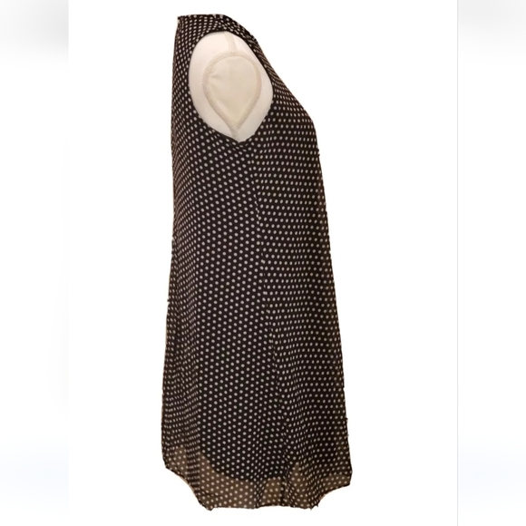 Anne Klein Polka Dots Sheath Sleeveless Dress. Black & White. Summer Dress. - Picture 2 of 6